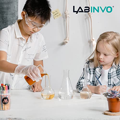 Low Form Graduated Glass Beaker, 6pcs of Vol.300ml, 3.3 Borosilicate Glass Beaker Set, IN-BKL300 - style: 6 PCS of 300 mL