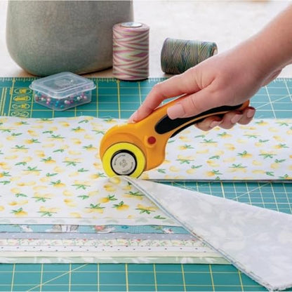 AMASEWART 45mm Titanium Coated Rotary Cutter Blades Fits Fiskars Olfa, Replacement Rotary Blade for Fabric, Quilting, Sewing and Arts & Crafts, Pack of 15 - size: 45mm Titanium