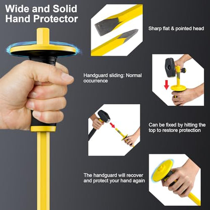 INCLY 7PCS Geology Rock Pick Equipment Kit, Rock Hammer and Chisel Set - size: 7Pcs