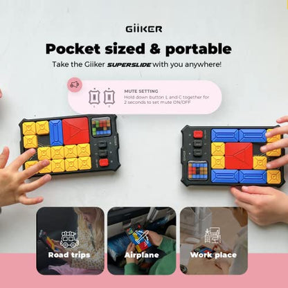 GiiKER Super Slide Puzzle Game, 500+ Challenges, STEM Toy for Ages 6+ - color: Pink