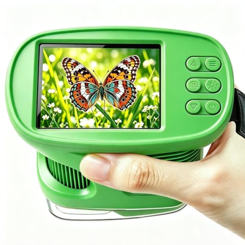 1000X Handheld Microscope for Kids,Mini Pocket Digital Microscope-Green - color: Green