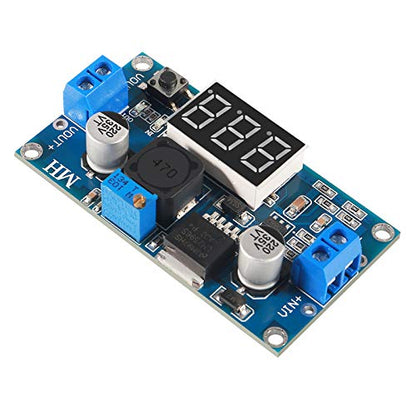 5Pcs LM2596S DC-DC LM2596 with LED Display Voltmeter Buck Converter Step-Down Regulator 4.0-40V to 1.25-37V DC 36V to 24V to 12V to 5V Power Supply Module Compatible with Car Motor Buck - color: LM2596 LED