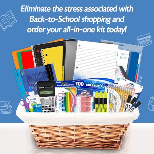 BAZIC PRODUCTS 65-Piece Middle & High School Kit, Math & Geometry, 65-Case