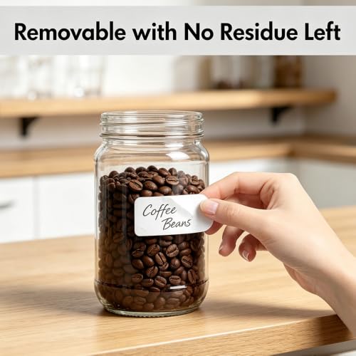 Homrelaxy 1400 Pcs 1"x2" Removable Labels for Food Containers, No Residue - size: 1"x2"