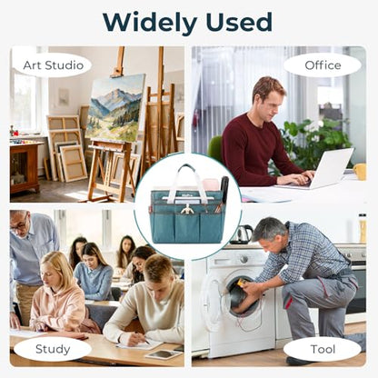 Nicpro Craft Art Bag, Large Art Tote Bag with Multiple Pockets for Supply - size: Large