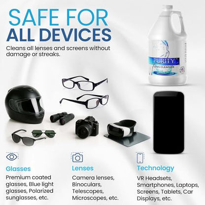 Purity Eye Glasses Lens Cleaner, Refill Eyeglass Lens Cleaning Gallon - size: 128 Fl Oz (Pack of 1)