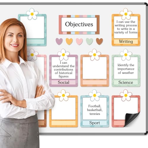 16 Pcs Magnetic Write Wipe Organization Chart, Boho - style: Boho