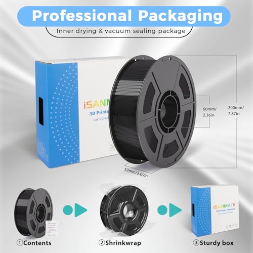iSANMATE Sky Blue PETG HF Filament 1.75mm 50-400mm/s 1KG Rapid for Bambu - color: Sky Blue