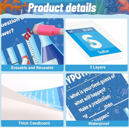 26 PCS Science Classroom Decorations, Science Posters Bulletin Board Sets Scientist Classroom Wall Decoration Cutouts for Middle High Schools Teacher Decor Supplies