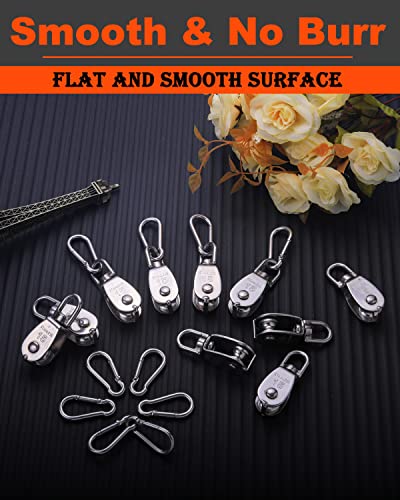 5 Pcs M15 Single Pulley Block, 304 Stainless Steel Lifting Crane Pulley - style: 5*M15 Pulley/Hook
