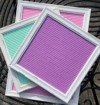 Pink Felt Letter Board Baby Announcement Sign with Rustic Wood White Frame - Rustic Farmhouse Letter Board Sign with Stand - 12x16 Felt Board Changeable Message Board with 350 Letter Set - color: Pink, size: 12x16 inches