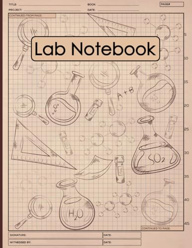 Laboratory Notebook: Lab Notebook for Graduate Student Researchers | 120 Pages | 5x5 Quad Ruled Grid | 8.5 x 11 inches