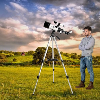 Gskyer Telescope, 70mm Aperture 400mm AZ Mount Astronomical Refracting Telescope for Kids Beginners - Travel Telescope with Carry Bag, Phone Adapter and Wireless Remote. - color: AZ70400