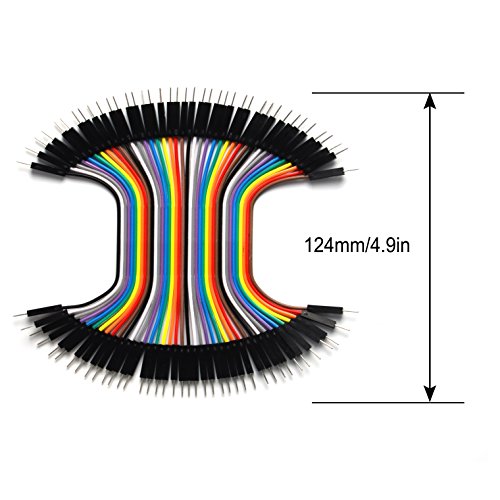 80 Piece Male to Male 4 and 8 Inch Solderless Ribbon Dupont-Compatible Jumper Wires for Breadboard Prototyping