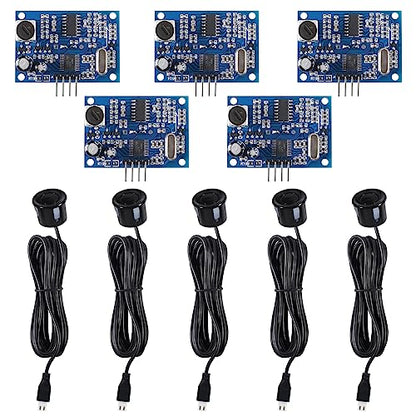 5Pcs JSN-SR04T Integrated Distance Measuring Sensor Transducer Module Ultrasonic Distance Measure with Waterproof Sensor Module JSN-SR04T-V3.0