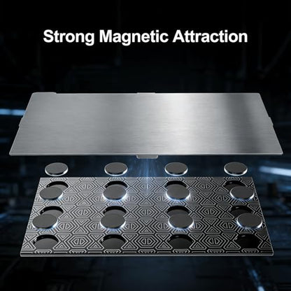 Resin 3D Printer Building Plate, 2PCS Flexible Spring Steel Sheet and 1PCS Steel Base Platform Compatible with ELEGOO Mars 5 / Mars 5 Ultra 3D Printer, 160x95.6mm