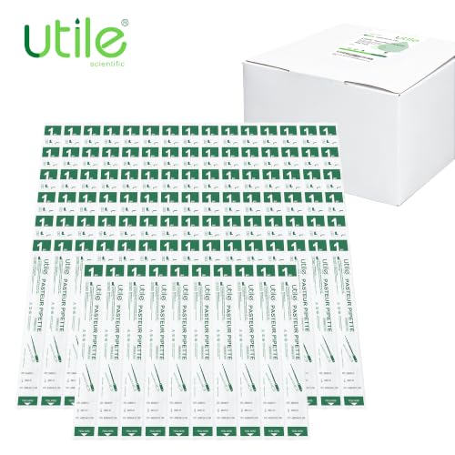 Utile 100pcs of Sterile Transfer Pipettes, Essential Oil Pipettes, Cap.7ml with 155mm Length, Low-Density Polyethylene Material, Individual Peel-Pack, 4320.0513.100 - style: Vol.7ml, 100pcs/box