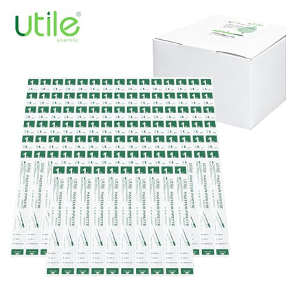 Utile 100pcs of Sterile Transfer Pipettes, Essential Oil Pipettes, Cap.7ml with 155mm Length, Low-Density Polyethylene Material, Individual Peel-Pack, 4320.0513.100 - style: Vol.7ml, 100pcs/box