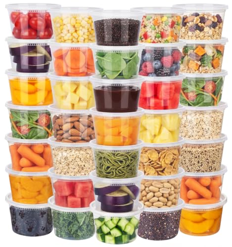 NESCCI 72 Sets (144-Piece) Deli Containers with Lids,12oz X 72 Set Each - size: 12oz X 72 Set