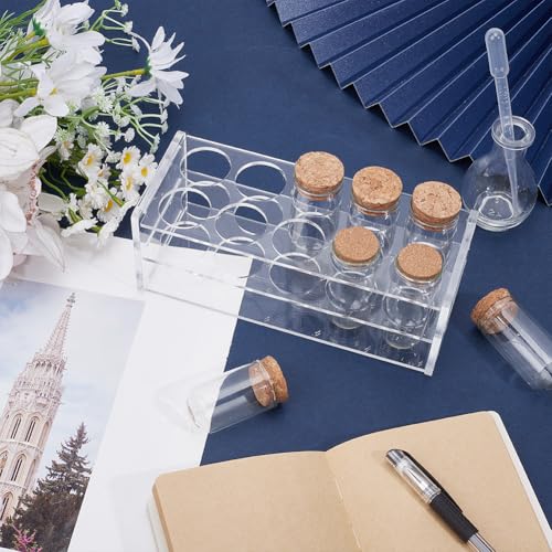 10 Holes Clear Acrylic Test Tube Rack 30mm Diameter for 50ml Tube - size: 30mm