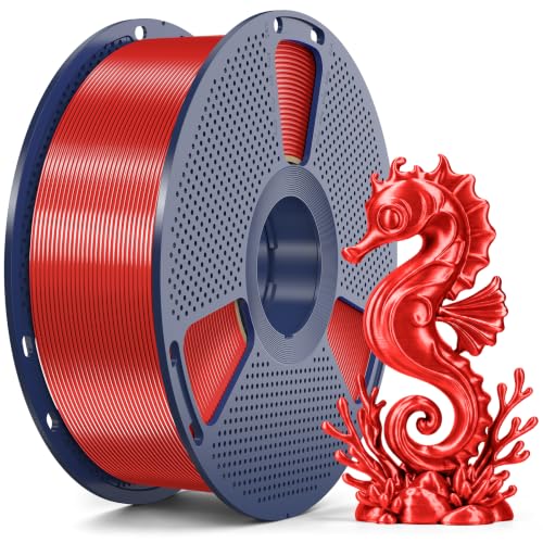 SUNLU Silk 2.0 PLA 3D Printer Filament, 1KG, Luxury Bright Red - color: 1kg Luxury Bright Red