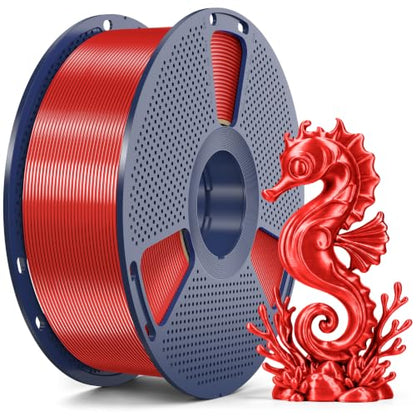 SUNLU Silk 2.0 PLA 3D Printer Filament, 1KG, Luxury Bright Red - color: 1kg Luxury Bright Red