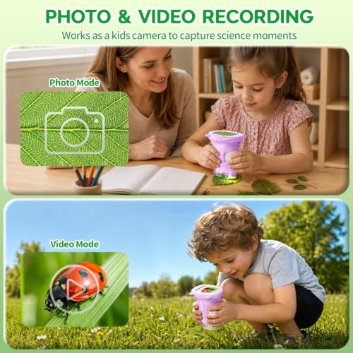 1000X Handheld Digital Microscope for Kids Explorer STEM Toys & Gifts - color: Purple