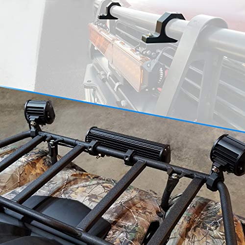 Nilight - 90020D 4PCS Mounting Bracket Kit LED Off-Road Light Horizontal Bar Tube Clamp Roof Roll Cage Holder,2 Years Warranty, Black for 1"/1.5"/1.75"/2" Bar (Pack of 10) - size: For 1"/1.5"/1.75"/2"Bar (Pack of 10)