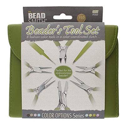 The Beadsmith Fashion Color Pliers, Jewelry Making Supply Set of 8 - color: Green