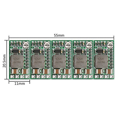 DROK 1.8V/2.5V/3.3V/12V/9V/5V Regulator Buck Converter Adjustable Pack of 5 - color: Green