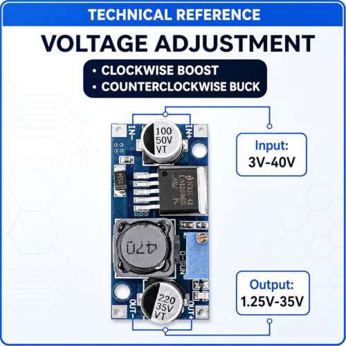 6-Pack LM2596 Buck Converter, DC-DC Step Down, Adjustable