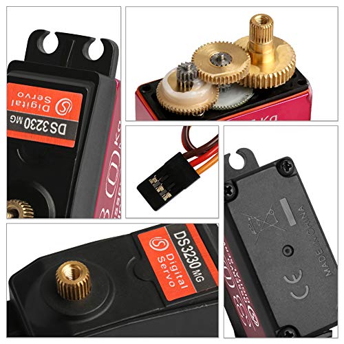30KG Waterproof Metal Gear RC Servo, 180° - style: 1Pcs 30kg