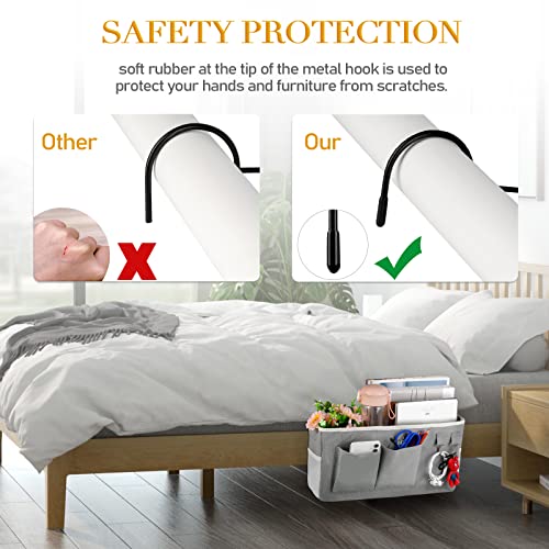 Bedside Caddy Bedside Storage Bag for Headboards/Bunk Bed - color: 1PC Grey