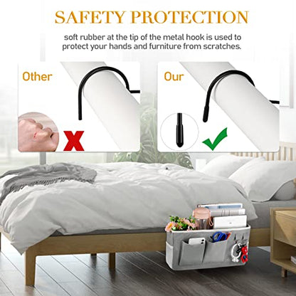 Bedside Caddy Bedside Storage Bag for Headboards/Bunk Bed - color: 1PC Grey