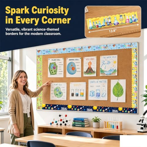 Fancy Land Science Bulletin Board Borders for Classroom Decorations 69 Feet