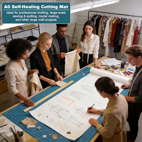 Pangda 1 Pcs 36 x 48 in Large Self Healing Cutting Mat for Sewing, Green - color: Green, size: 48"L x 36"W