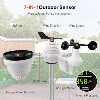 VEVOR YT60234 WiFi Weather Station 7-in-1 Weather Stations Indoor Outdoor - style: 7-in-1 WiFi Weather Station