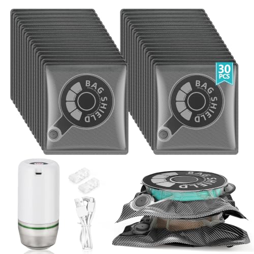 2026 Upgraded 3D Printer Filament Vacuum Storage Bags Kit with Auto Pump - size: 30 Bags + Electric Pump