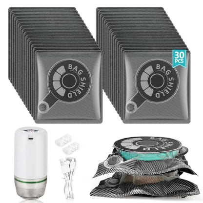2026 Upgraded 3D Printer Filament Vacuum Storage Bags Kit with Auto Pump - size: 30 Bags + Electric Pump