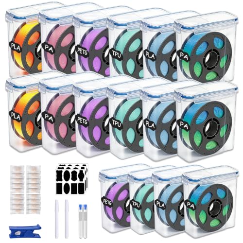 Filament Storage Box 16 Pack with Desiccants for 3D Printing