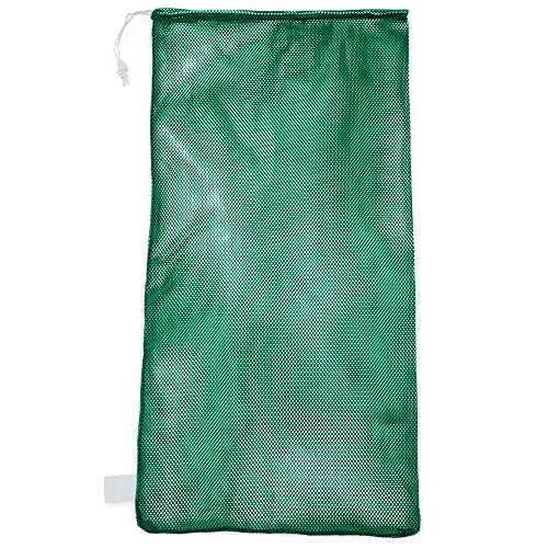 Champion Sports Mesh Equipment Bag – Heavy-Duty Nylon Drawstring Bag with Lock & ID Tag, Breathable Storage Sack for Balls, Swim Gear, Laundry & Toys, Multiple Sizes & Colors - color: Green, size: 24" x 48"