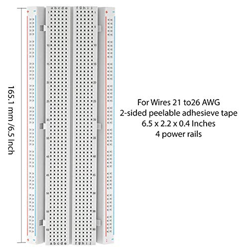 3 Set Standard Jumper Wires Plus 3 Set of Solderless Prototype Breadboard 830 tie Points Breadboard | 3 Set of M/F, M/M, F/F - Each 40pin Electronic Jumpers Wire