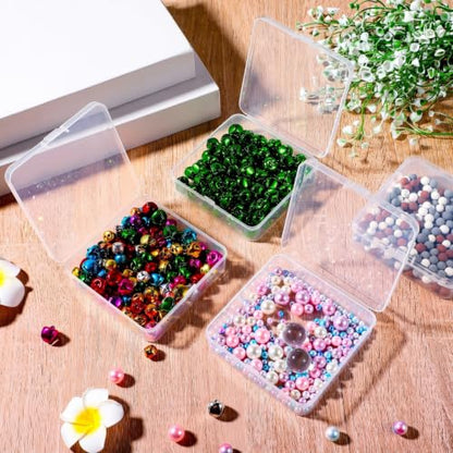 Jetec 18 Pieces Small Clear Plastic Storage Box, 4.5 x 3.3 x 1.2 Inch - size: 4.5 x 3.3 x 1.2 Inch