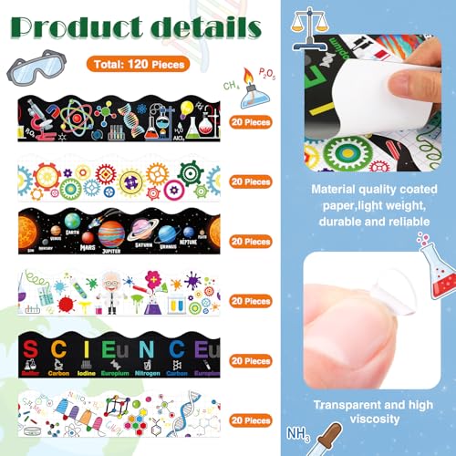Containlol 118ft Bulletin Board Border Classroom Border, Science Style - style: Science Style