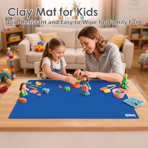 36.2" x 24" Extra Large Silicone Mat for Epoxy Resin, Nonstick Crafts Mats - color: Dark Blue, size: 36.2" x 24"