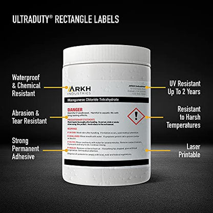 Avery UltraDuty GHS Labels, Waterproof, Rectangle, 3 X 5", Permanent Adhesive, Compatible with Laser Printers, 75 White Labels Total - size: 3" X 5", style: 75 labels