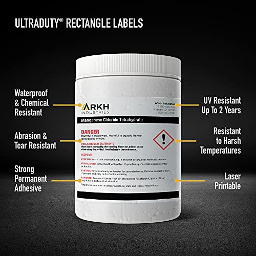 Avery® UltraDuty® GHS Labels, Waterproof, 3 X 5" White Rectangle Labels , 750 Total, Use with Laser Printers - size: 3" X 5", style: 3,000 labels
