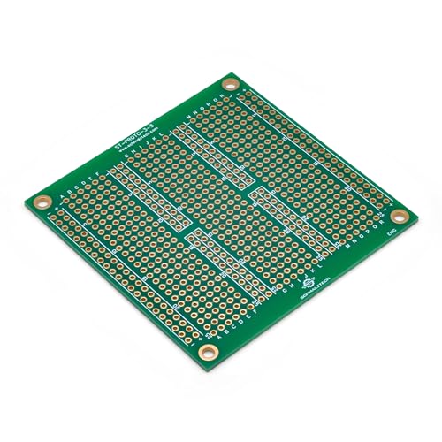 Double Sided ENIG Protoboard, Solderable Breadboard, Electronic Circuit Board for DIY Prototype Circuit, FR4, Plated Through Hole Solder Prototype Board, ST-PROTO-3-3 (3" x 3") - style: 3" x 3"