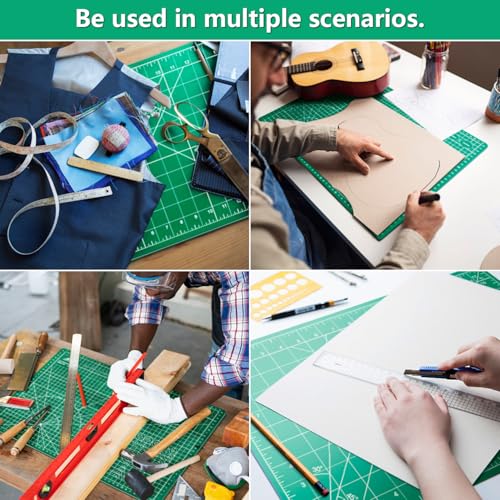 ArtAt Self Healing Cutting Mat:【10 Pack Cutting Mat 12″x 18″】 Green Double Sided Non-Slip 5 Layers PVC Durable Craft Sewing A3 Mat for Rotary Cutter - color: Green, size: 18"L x 12"W（10pcs）