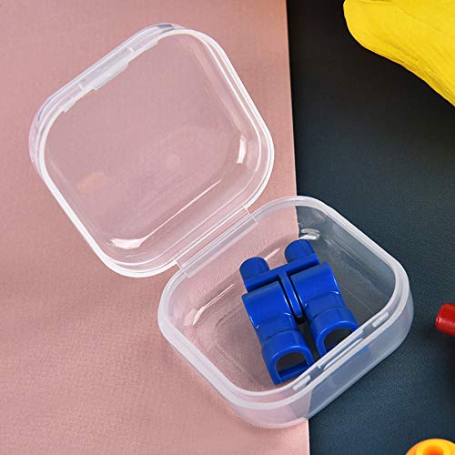40-Pack Clear Square Plastic Storage Containers with Lids - size: 40 Pieces 1.37 x 1.37 x 0.7 Inches